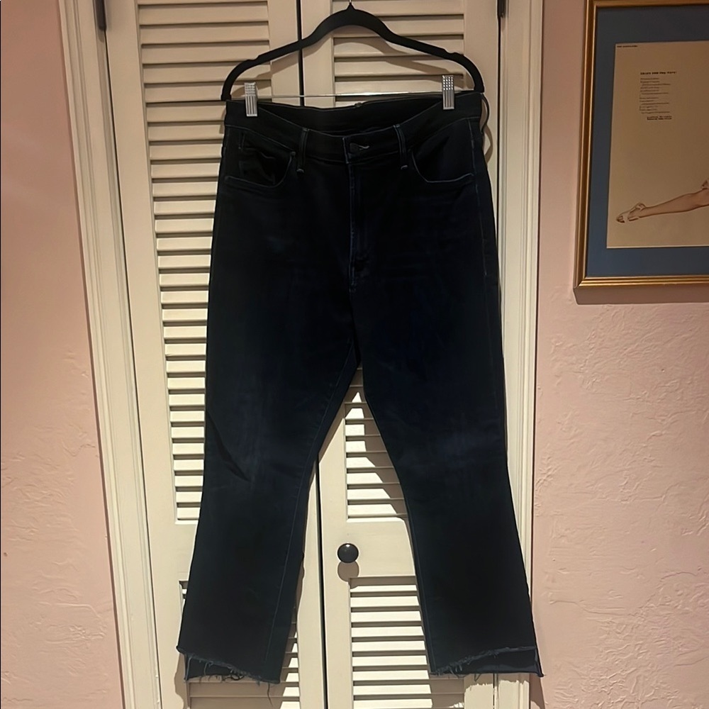 Mother The Insider Crop step fray Jeans